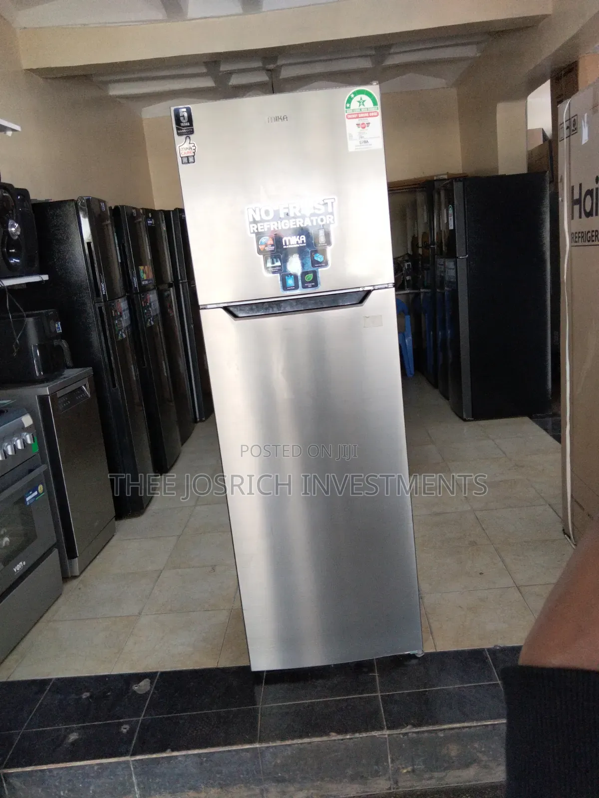247 Litres Mika Refrigerator Double Door No Frost MRBF247XLB