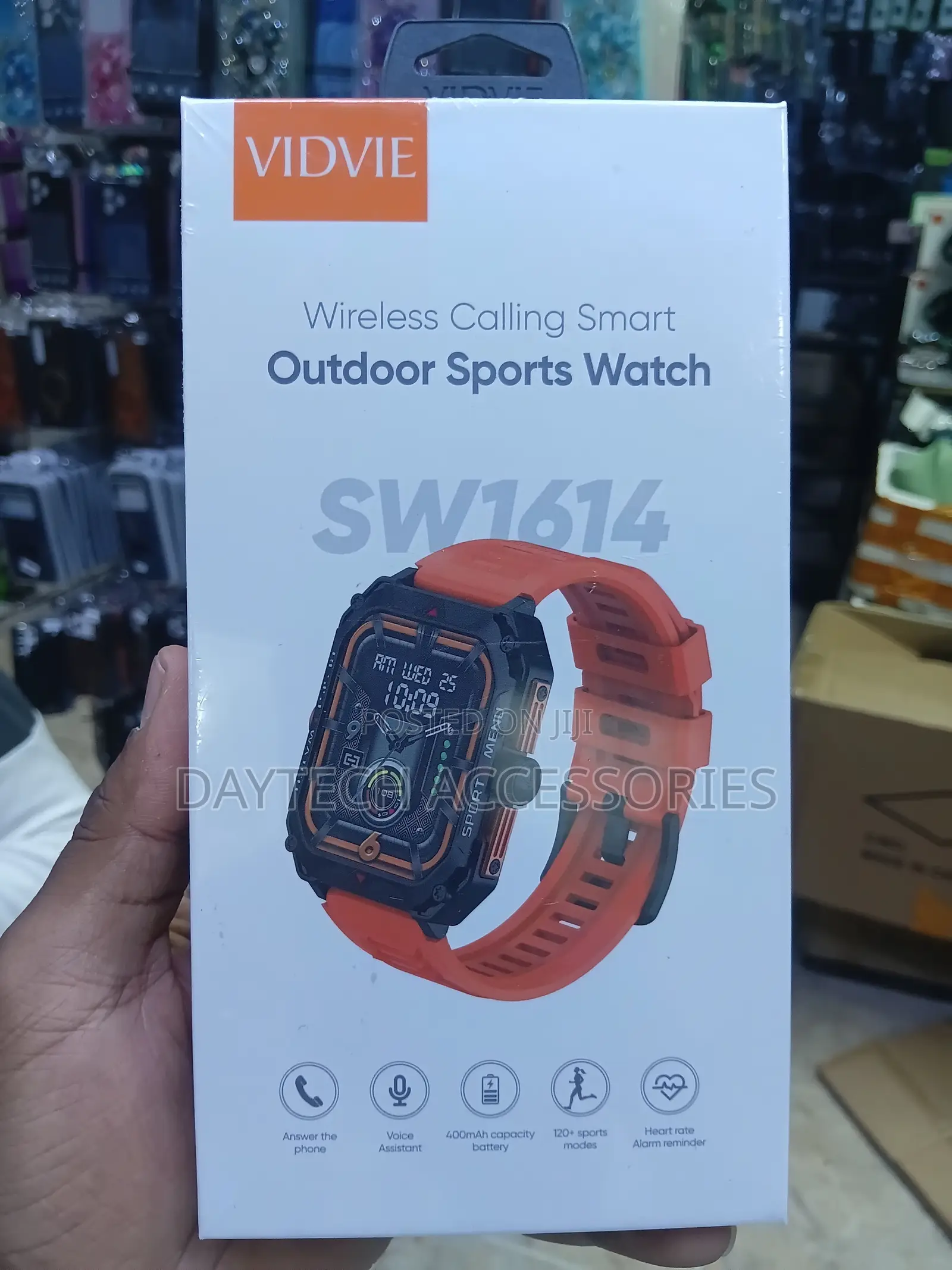 Vidvie SW1614 Orange Smartwatch With Bluetooth Calls IP68 Waterproof.