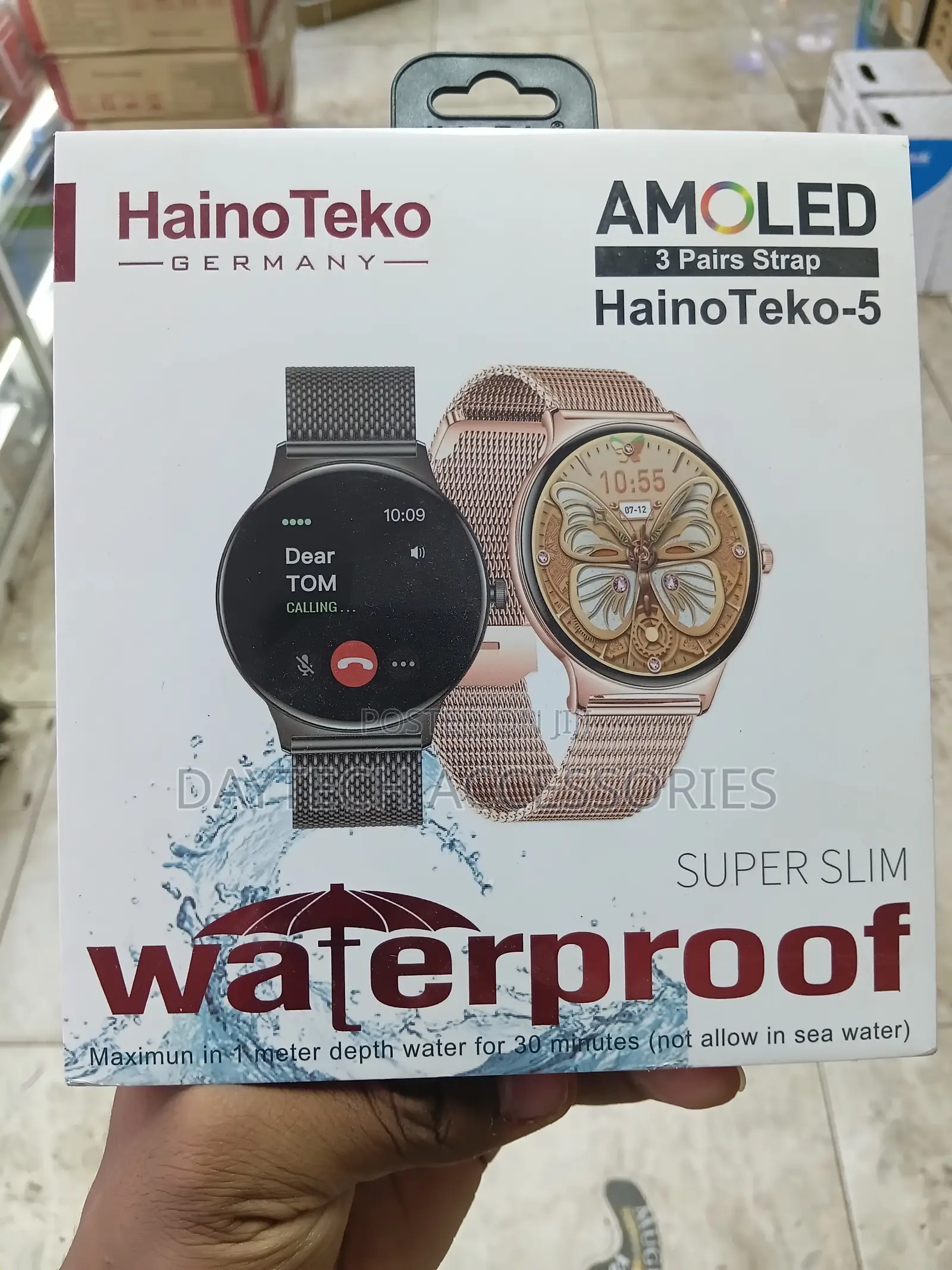 HainoTeko-5 Ultra-Slim Round-Faced Smartwatch for Ladies.