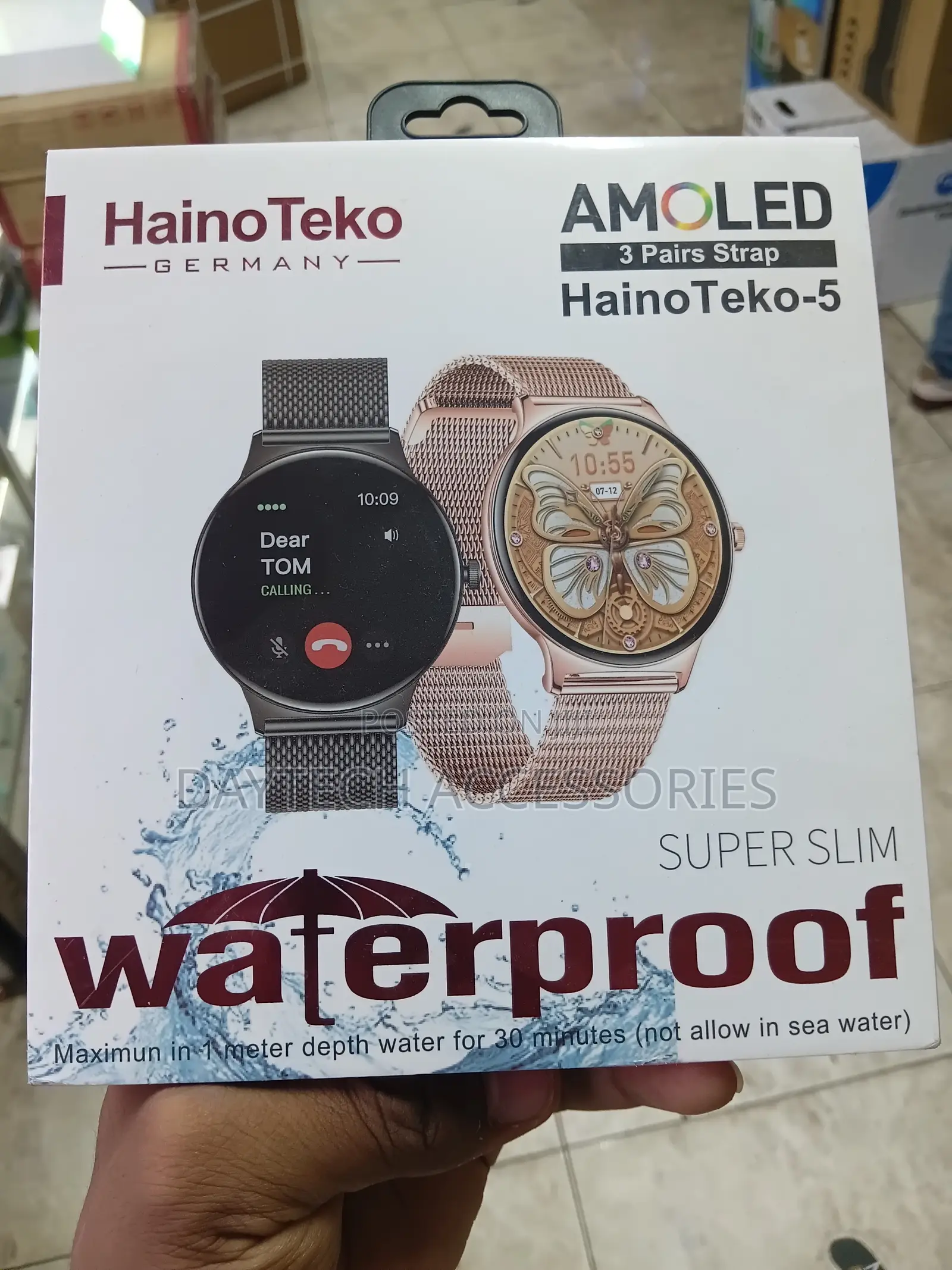 HainoTeko-5 Ultra-Slim Round-Faced Smartwatch for Ladies.