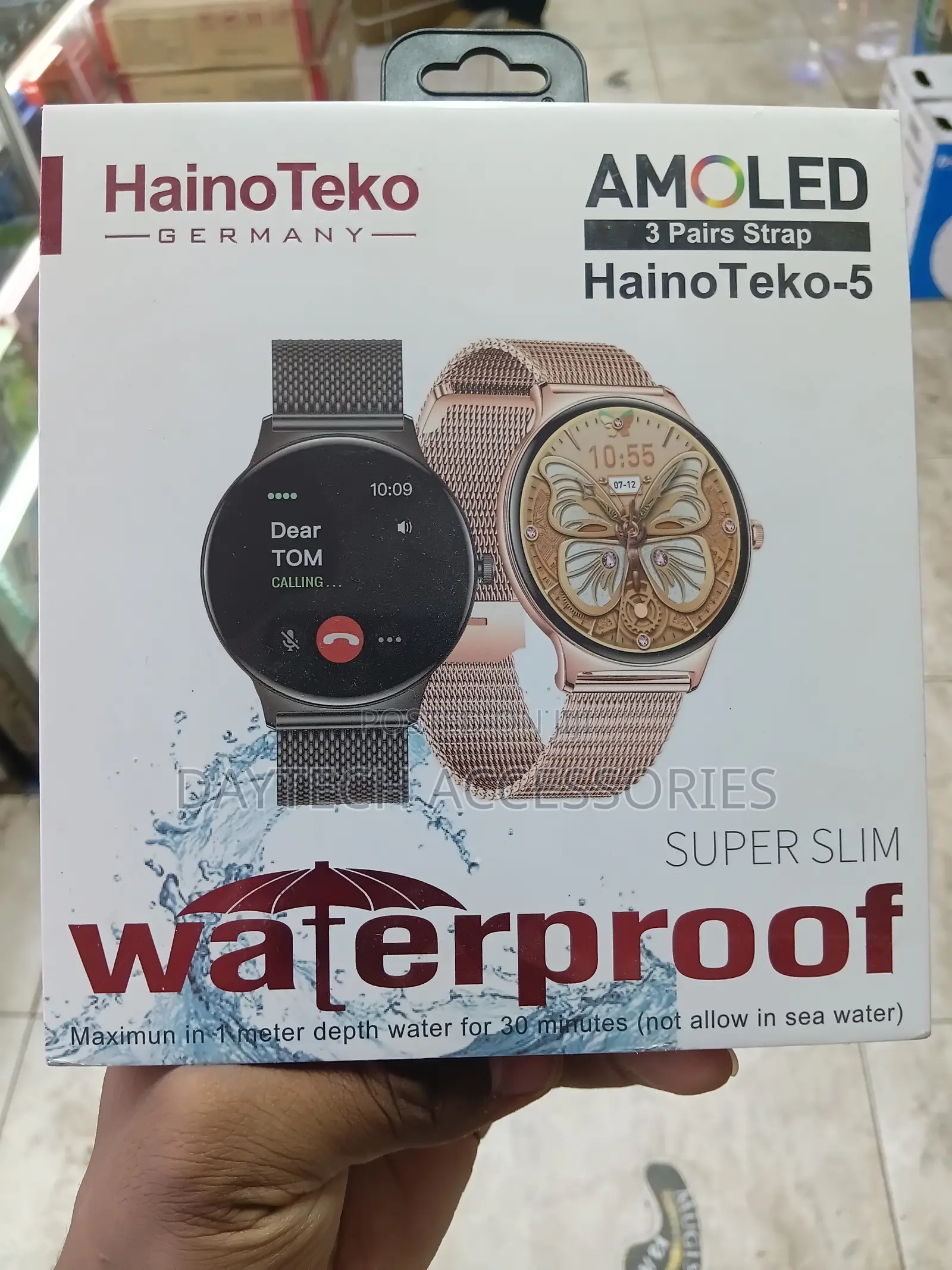 HainoTeko-5 Ultra-Slim Round-Faced Smartwatch for Ladies.