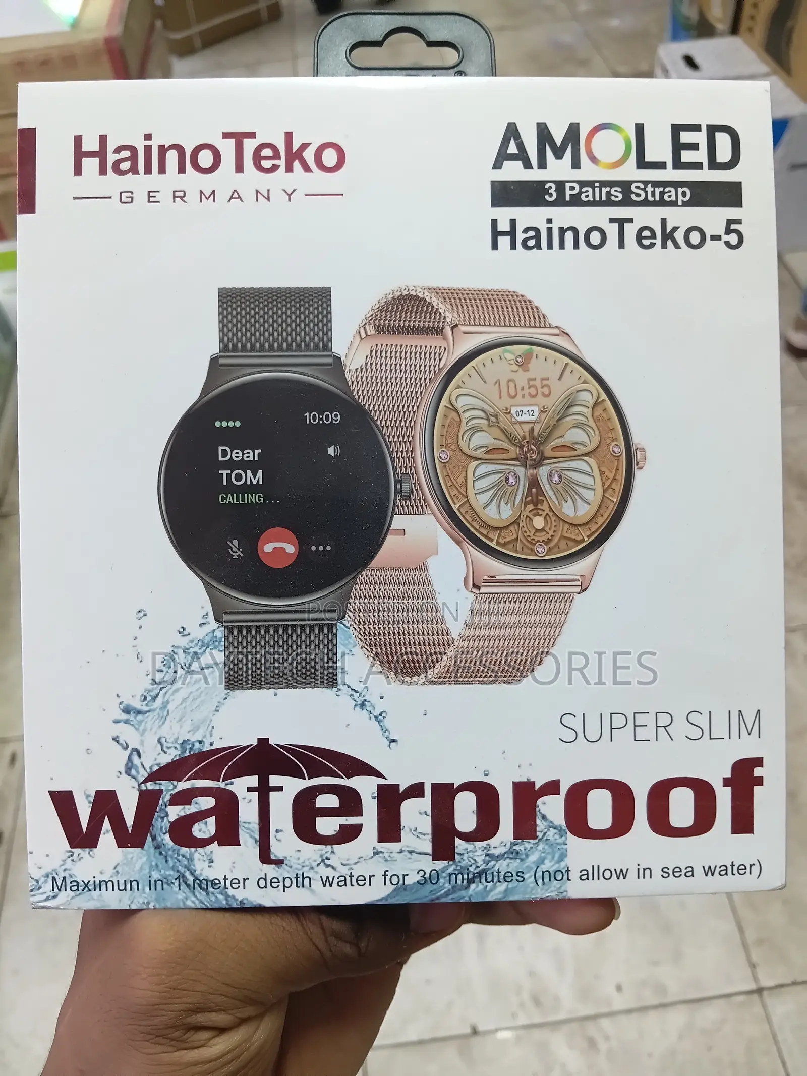 HainoTeko-5 Ultra-Slim Round-Faced Smartwatch for Ladies.