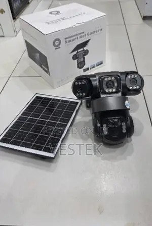 WiFi Solar Security Camera: V380 Pro Controlled Triple-Lens Multi-View