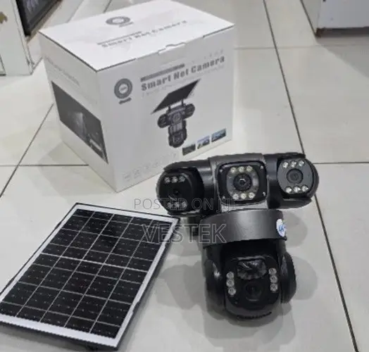 Ultra-Wide WiFi Triple-Lens Solar Camera: Zero Wires via V380 Pro App