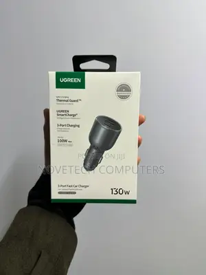 Ugreen 130w USB C Pd Car Charger - Fast Charges iPhone, iPad, Macbook