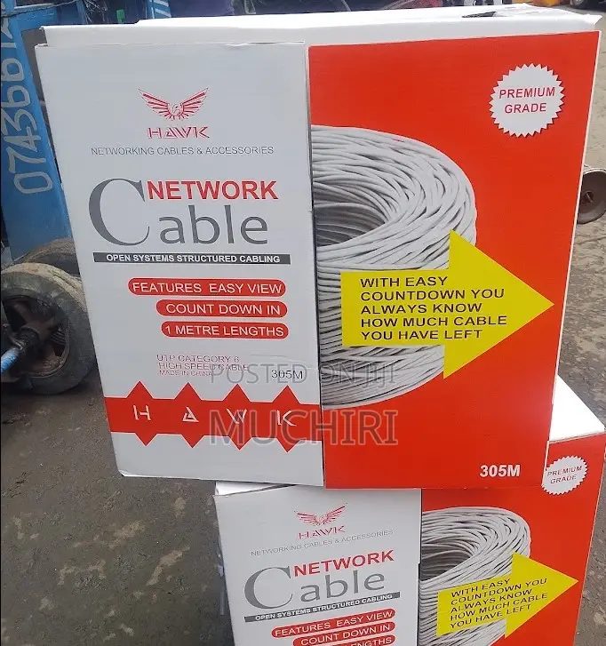 HAWK Cat6 Indoor Ethernet Network Cable