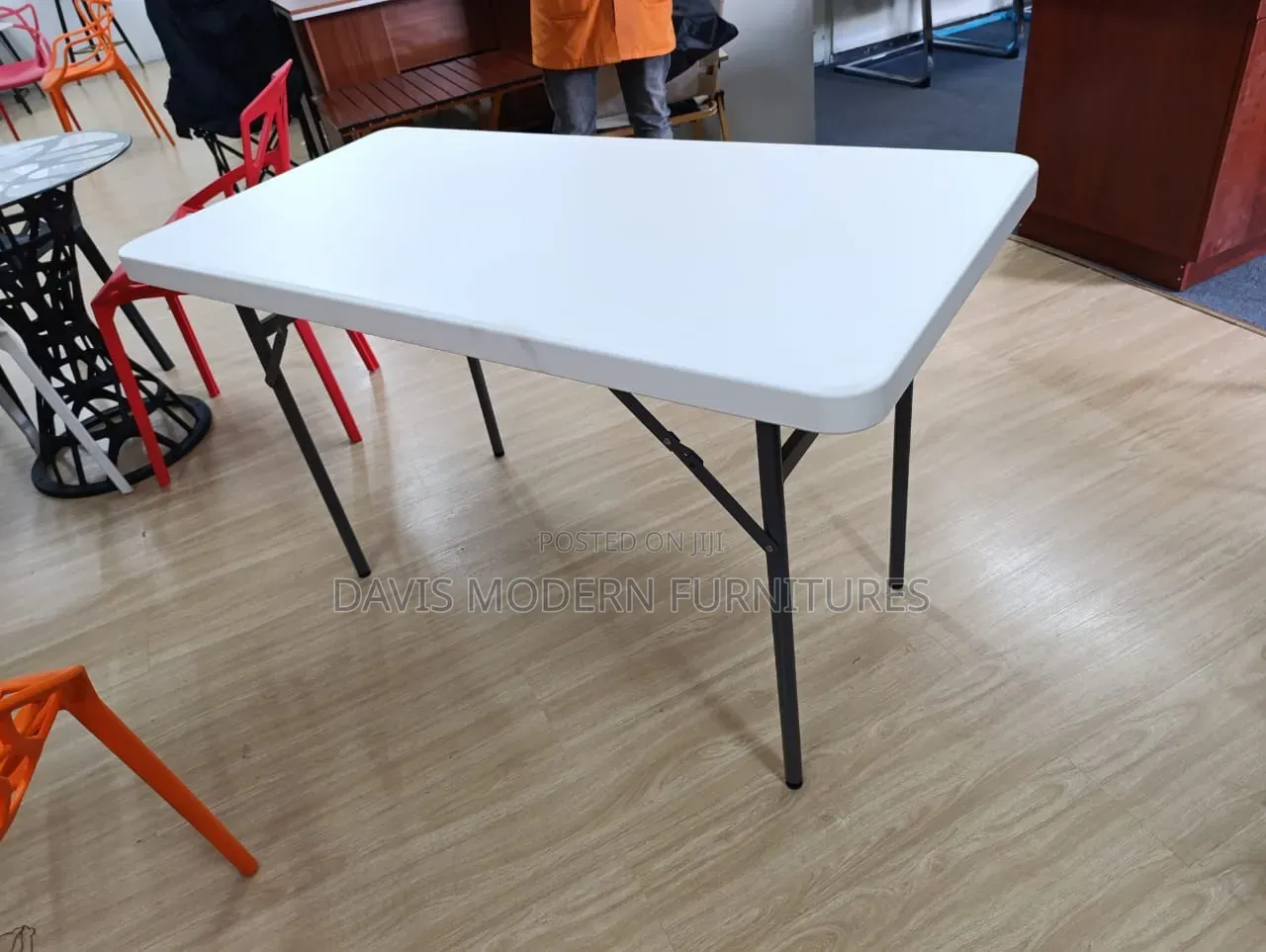 White Rectangular Folding Table