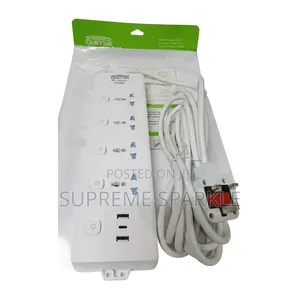 4-Way 5M Extension Socket[Power Surge] USB-C 2-USB-a 2500W