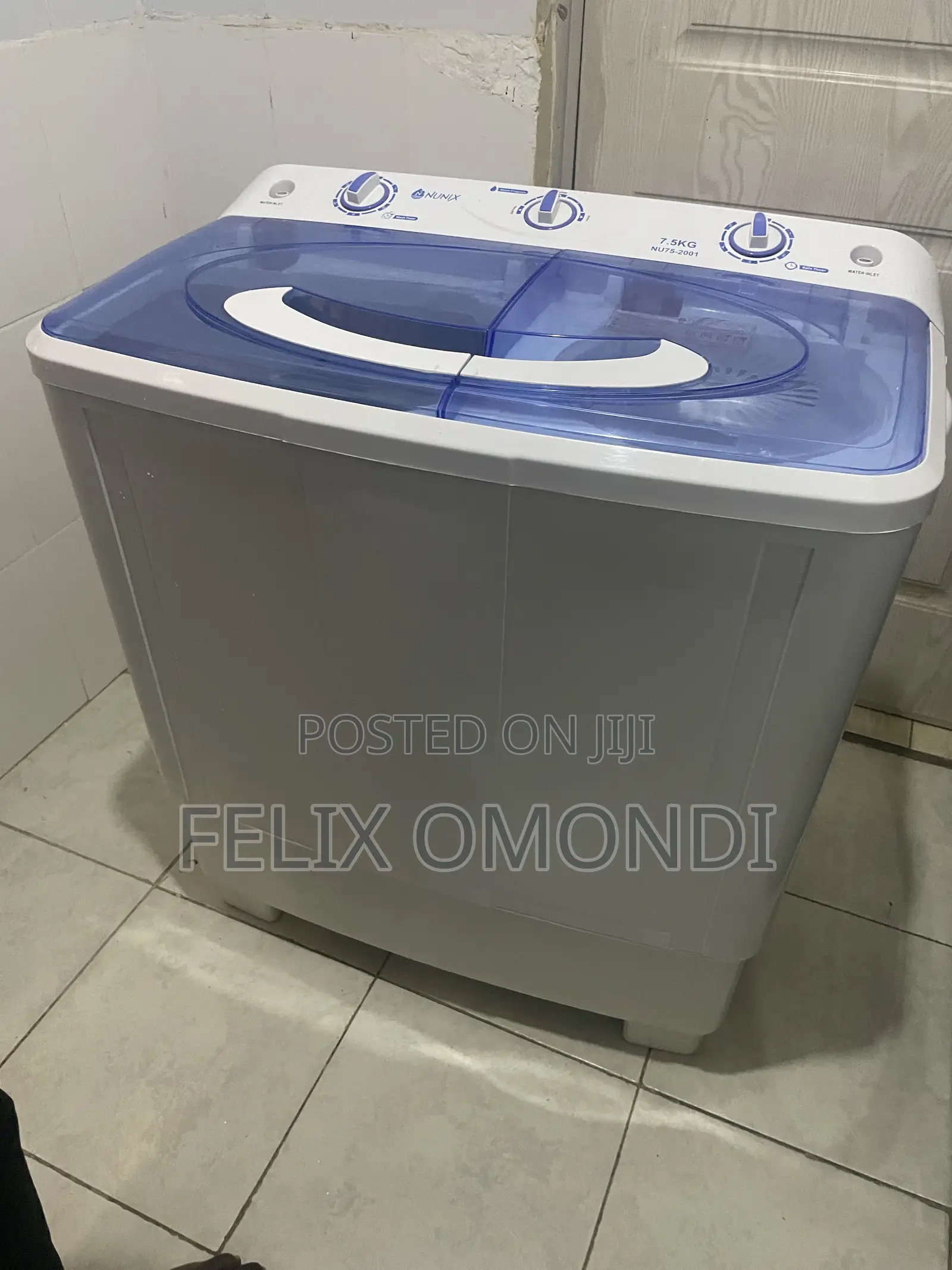 Nunix 7.5kg Semi-Automatic Laundry Machine