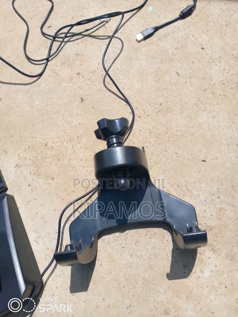 Gaming Steering Wheel Pedals Set With Table Mount