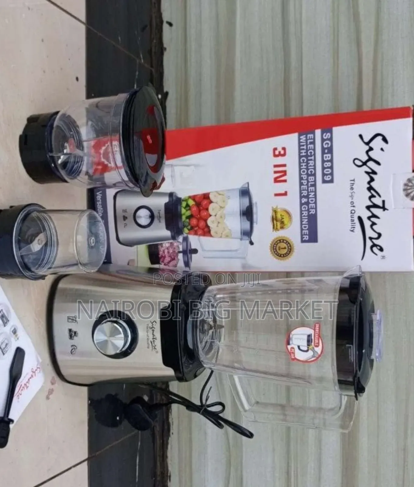 Signature 3 in 1 Electric Blender With Grinder