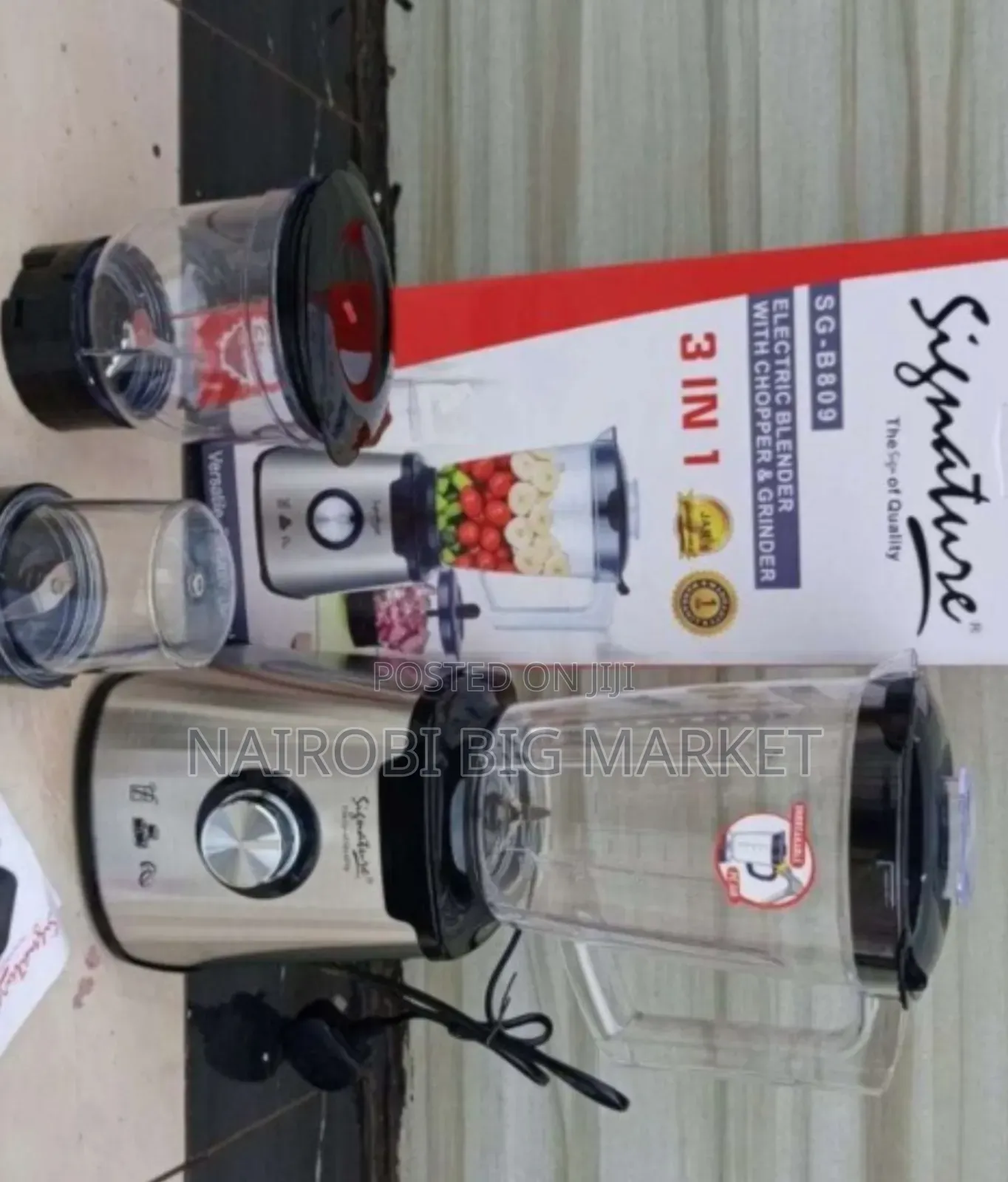 Signature 3 in 1 Electric Blender With Grinder