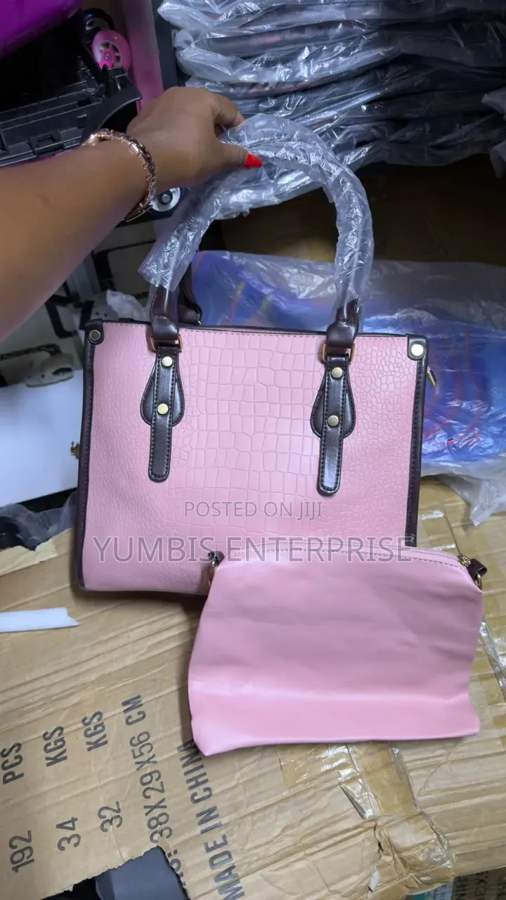 2 in 1 Pinkish Ladies Handbags Sets