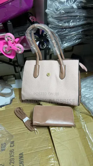 2 in 1 Ladies Peach Handbags Sets