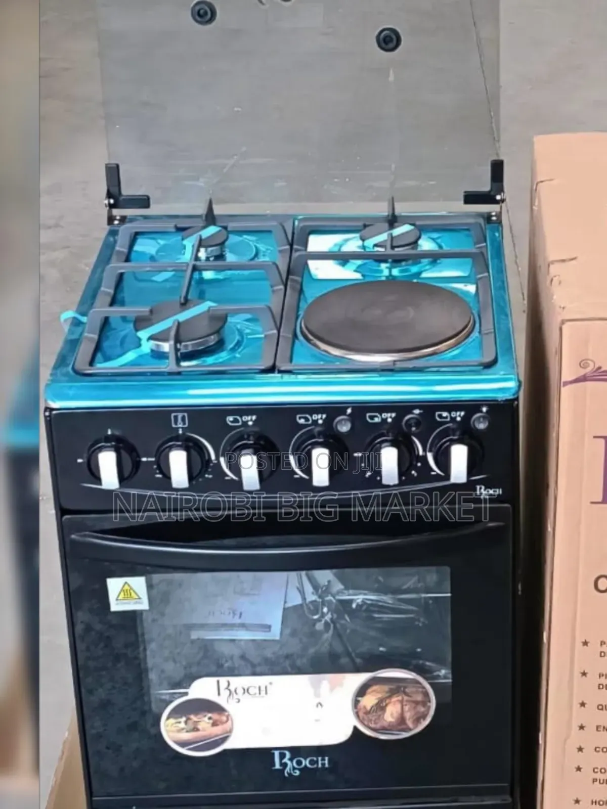 Roch Black 50*55 Standing Cooker 3+1