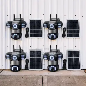 Rechargeable Battery 20MP Ultra HD 4G PTZ Triple Lens Solar Cameras