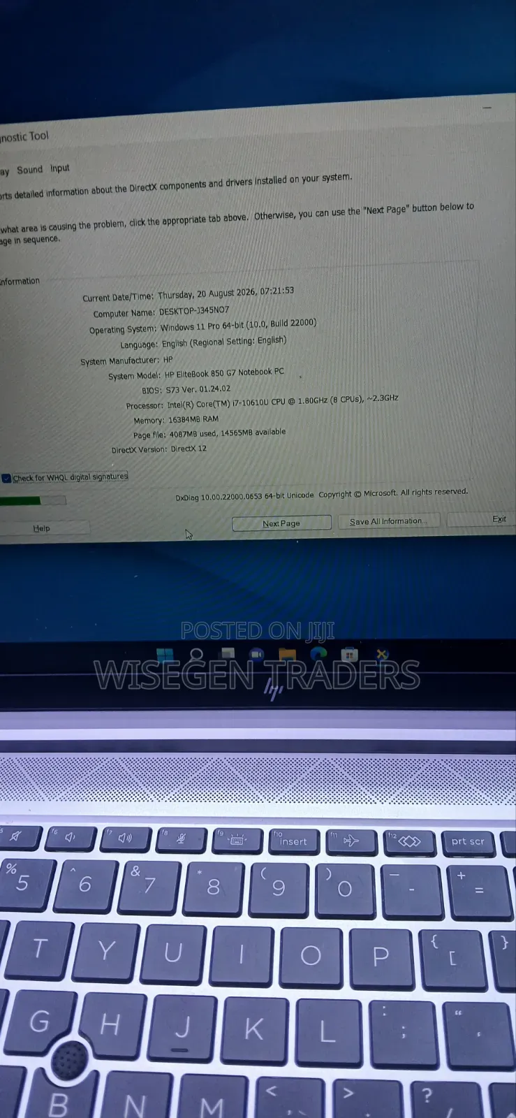 Laptop HP EliteBook 850 G8 16GB Intel Core i7 SSD 512GB