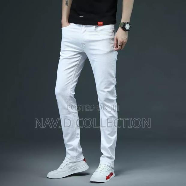 Mens Pure White Denim Jeans