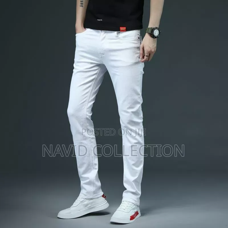 Mens Pure White Denim Jeans