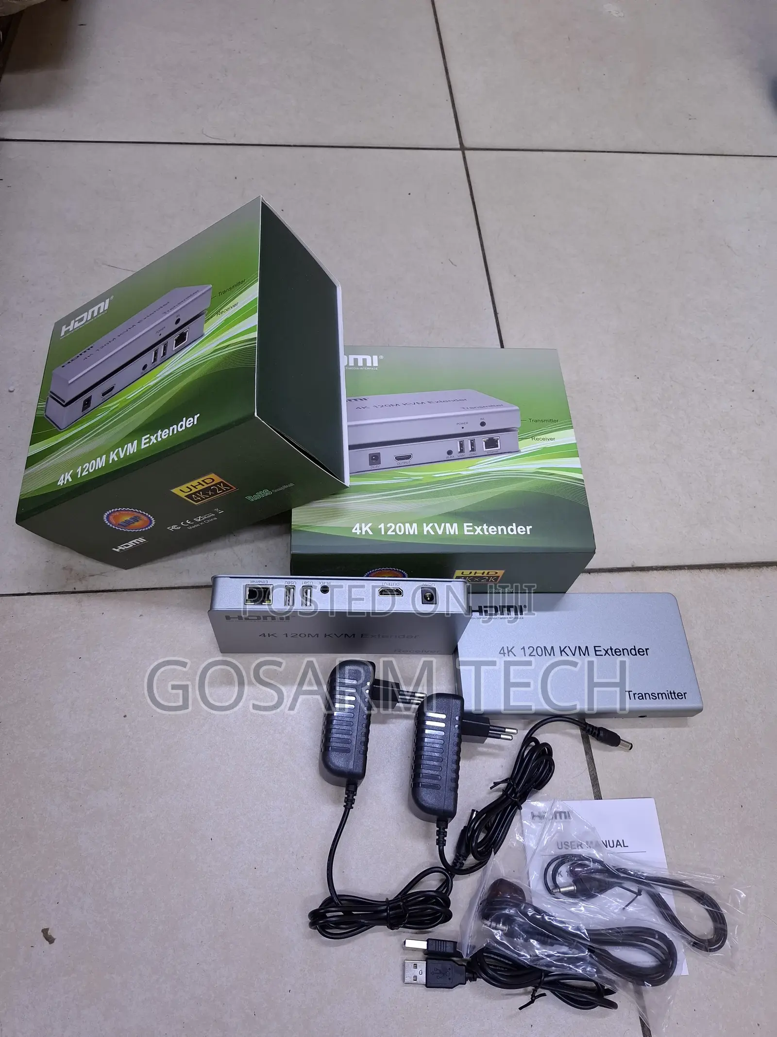 120M HDMI USB KVM Extender Over RJ45 Cat6 Ethernet Network Cable