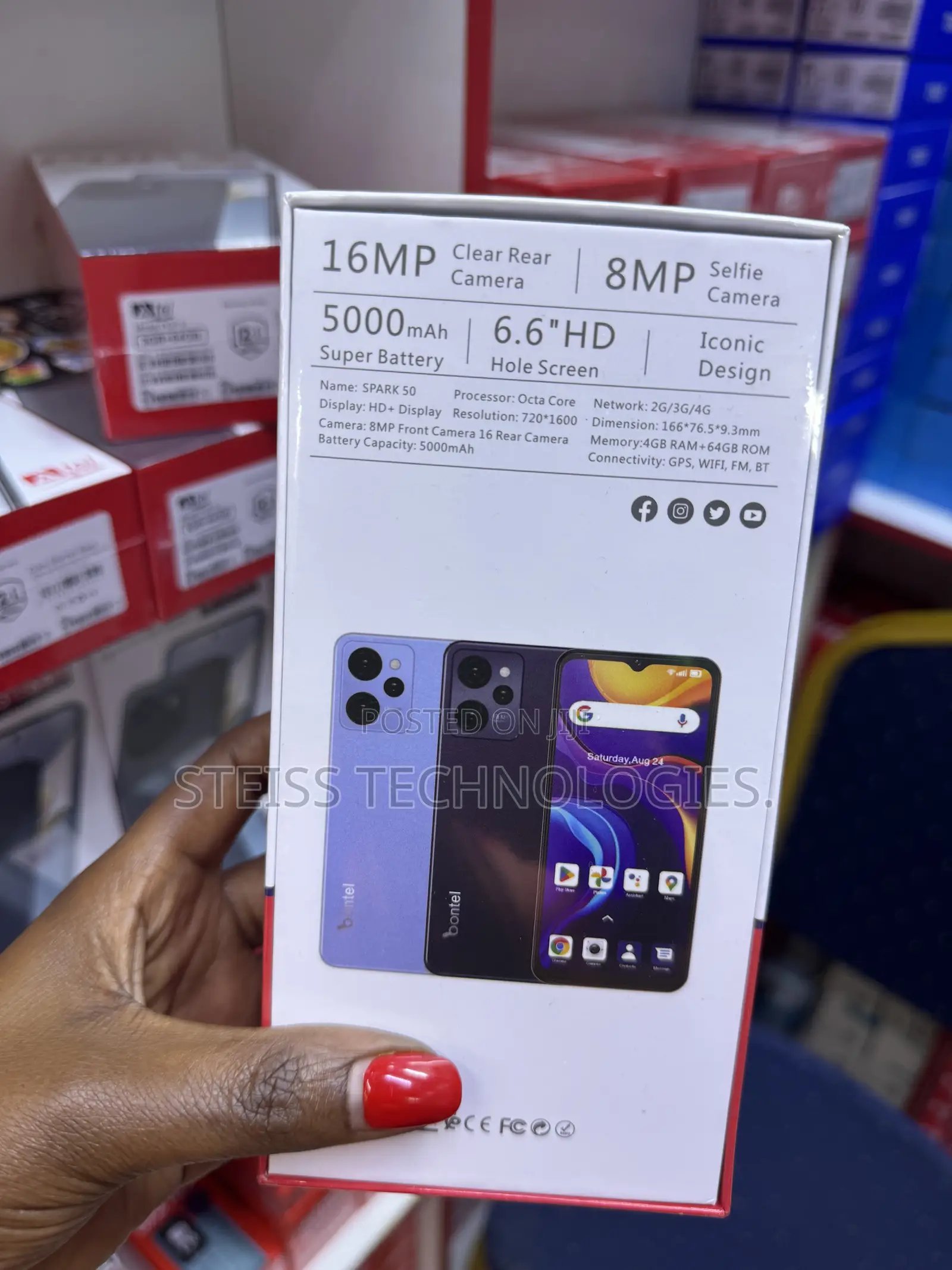 New Itel P13 8 GB Black