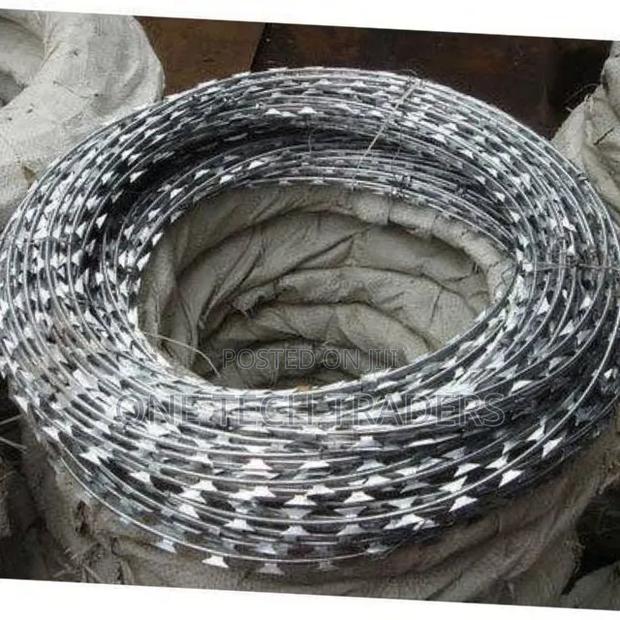 10m Razor Wire - Silver Galvanized