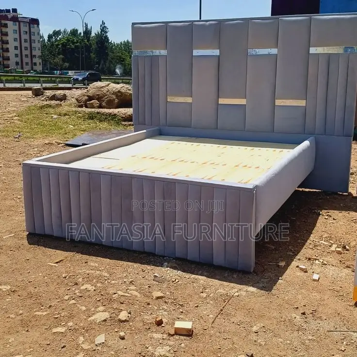 5x6 Sassy Grey Upholstered Chester Bed Frame