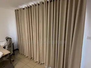 Ligth Brown Curtains and White Sheers for Apartments