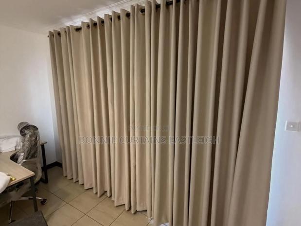 Ligth Brown Curtains and White Sheers for Apartments