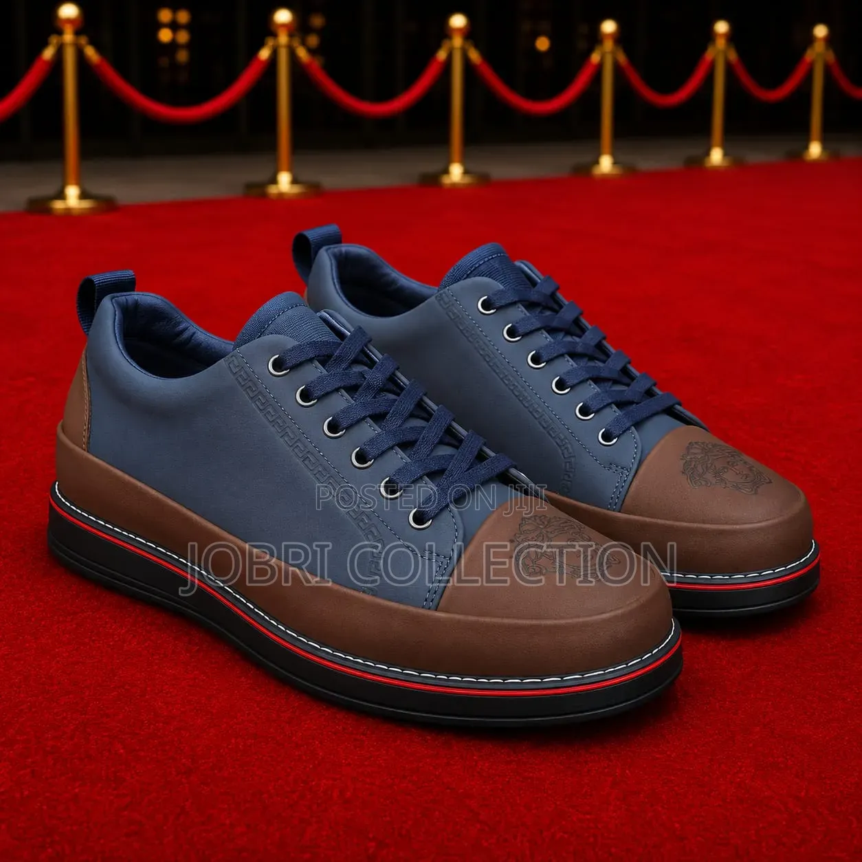Mens Versace Leather Casual Sneakers