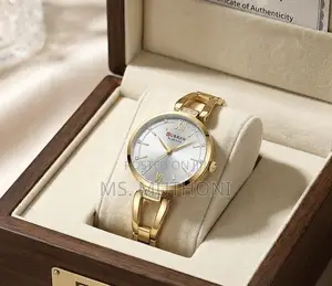 Elegant Gold-Tone Curren Women's Quartz Wristwatch