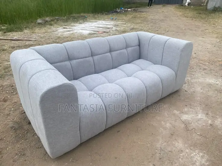3 Seater Grey Bubble Sofa: Free Delivery