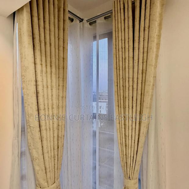 Cream Light Curtains and Off White Sheers for Living Rooms