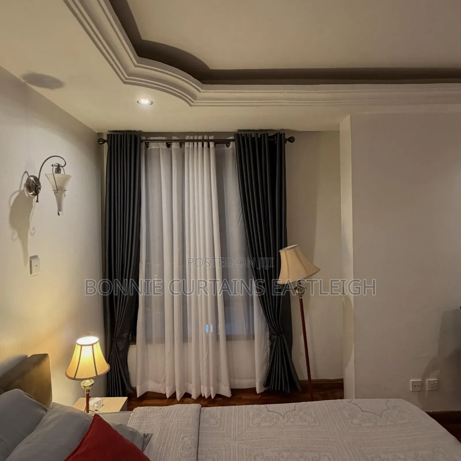 Cream Light Curtains and Off White Sheers for Living Rooms