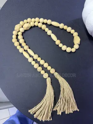 Nude Wooden Bead Garland – Rustic Minimalist Home Décor