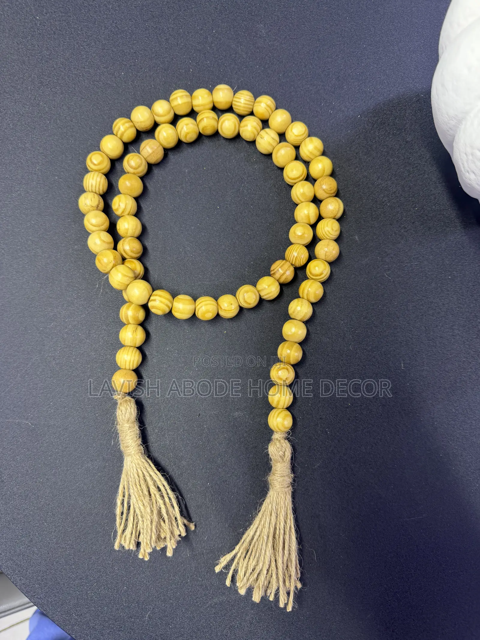 Wooden Boho Bead Garland – Rustic Home Décor