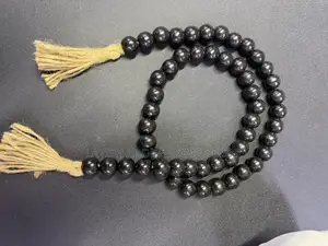Black Boho Bead Garland – Modern Rustic Home Décor