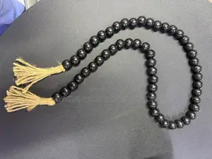 Black Boho Bead Garland – Modern Rustic Home Décor