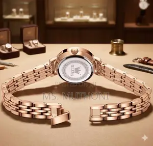 OLEVS Rose Gold Diamond Accents Watch.