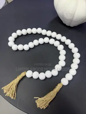 White Decorative Bead Garland – Elegant Home Décor