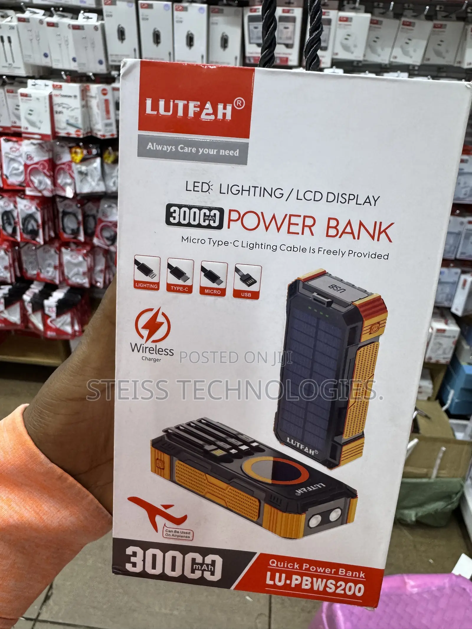 30000mah Magnetic and Solar Powerbank.