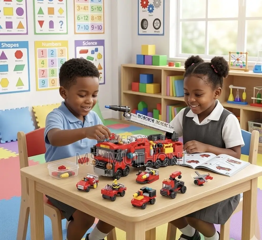 323 Pieces Lele Brother 10-in-1 Fire Rescue Set Lego