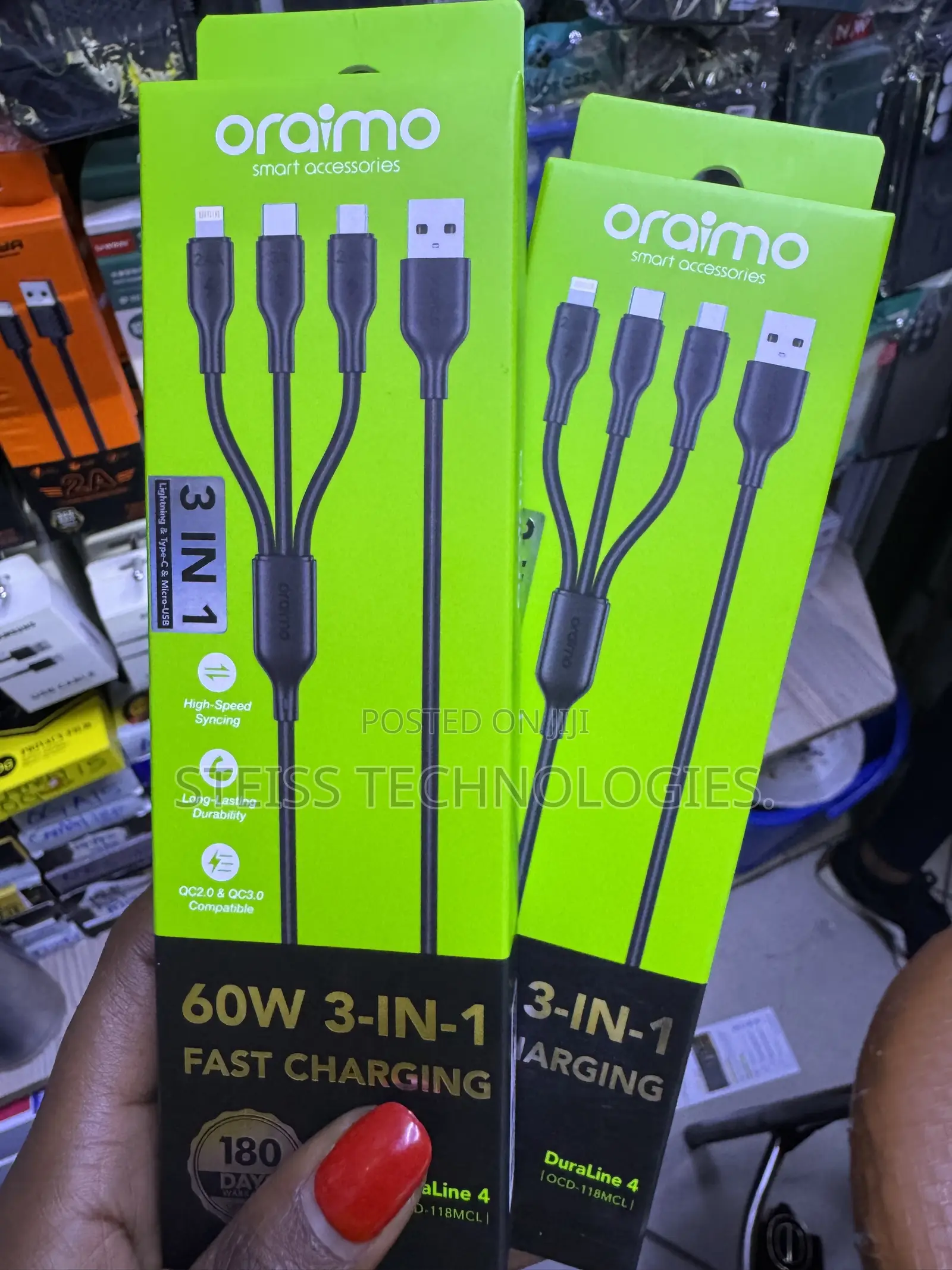 Oraimo 3 in 1 60w Cable