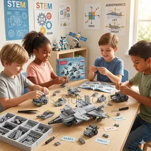 310 PCs Lele Brother 9115 Urban War Eagle 10-in-1 Lego Set