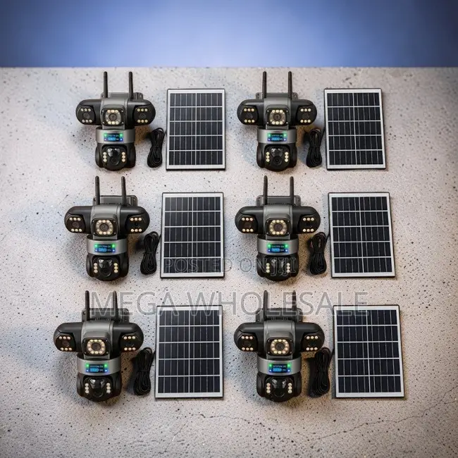 V380 Pro App 20MP Ultra HD 4G PTZ Triple Lens Solar Cameras
