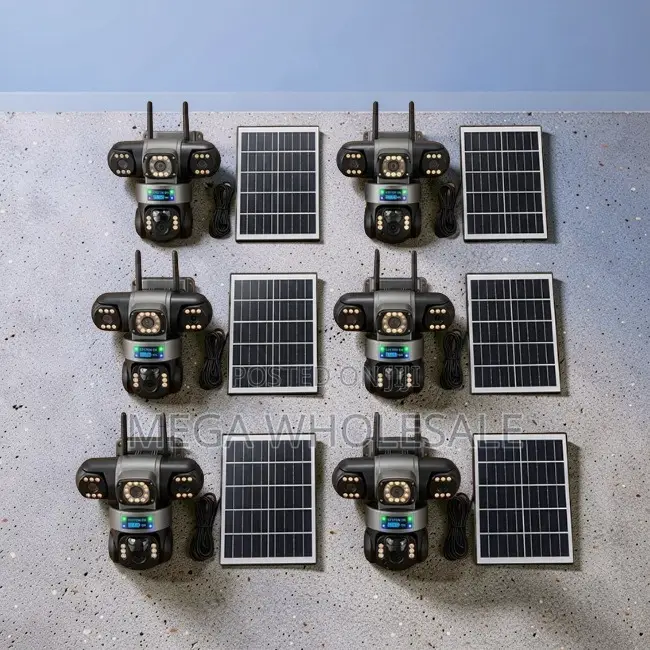 IP66 Waterproof 20MP Ultra HD 4G PTZ Triple Lens Solar Cameras