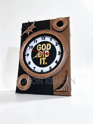Handcrafted Art Wall Clock - "Put God First" | Unique Home Decor