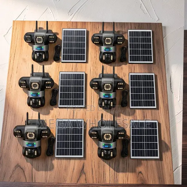Loudspeaker 20MP Ultra HD 4G PTZ Triple Lens Solar Cameras