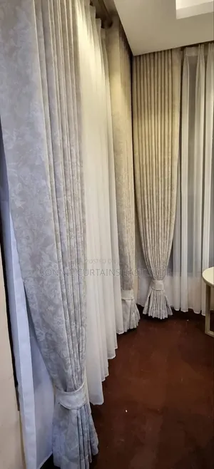 White Modern Curtains for Living Rooms and Dining Rooms