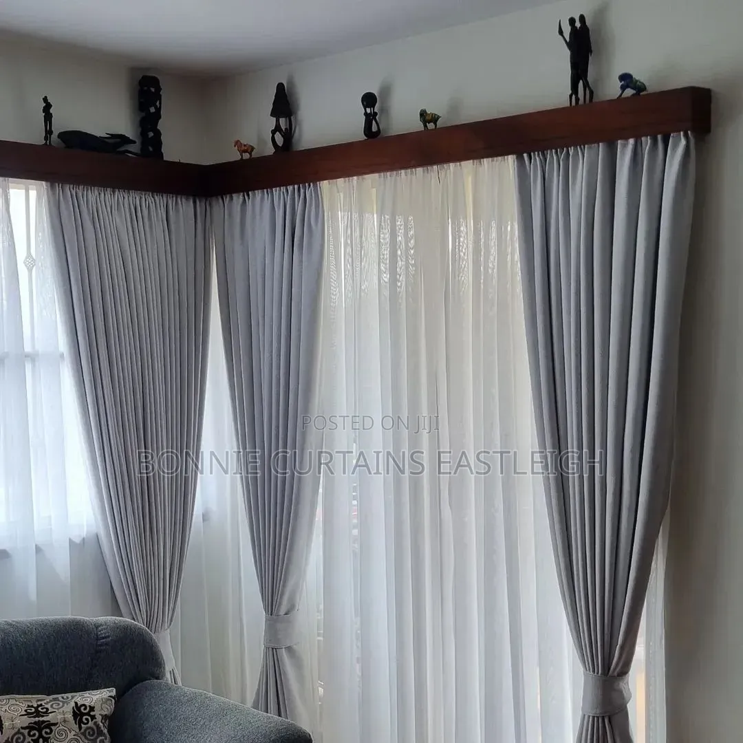 White Modern Curtains for Living Rooms and Dining Rooms